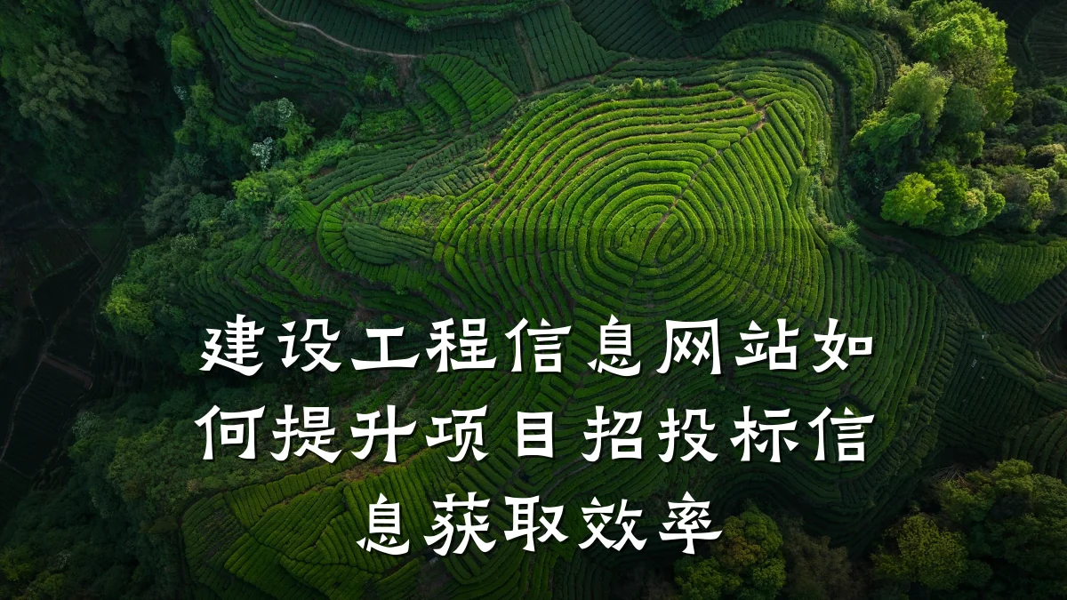 建设工程信息网站如何提升项目招投标信息获取效率