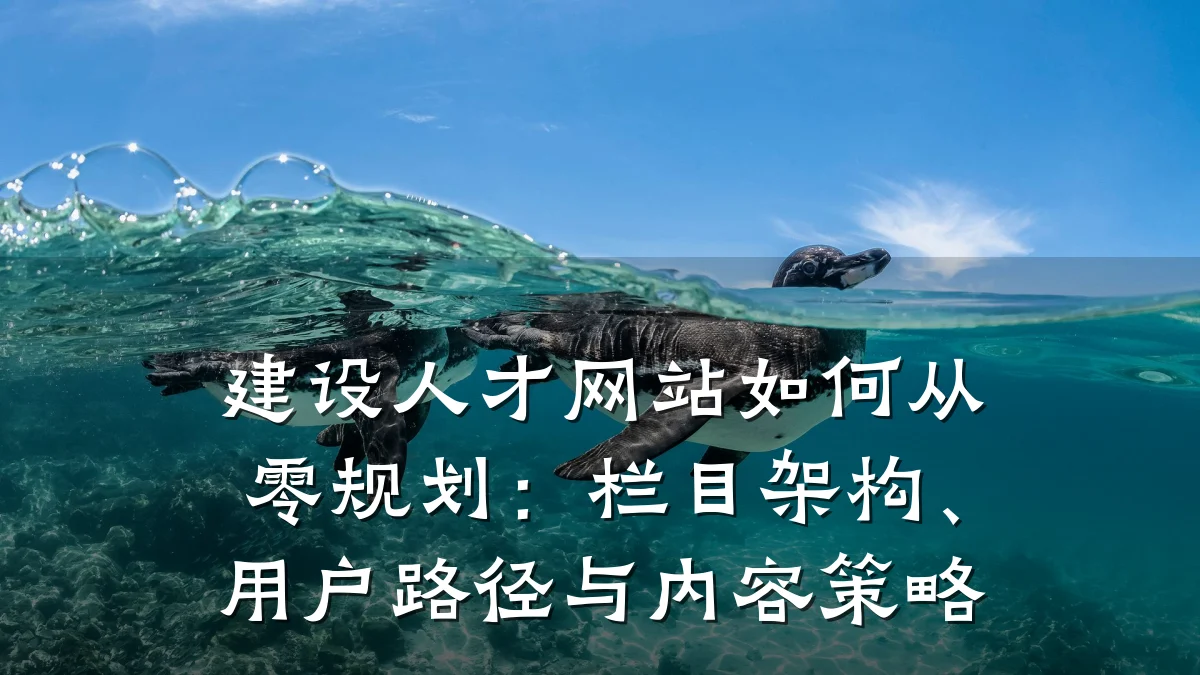 建设人才网站如何从零规划:栏目架构、用户路径与内容策略