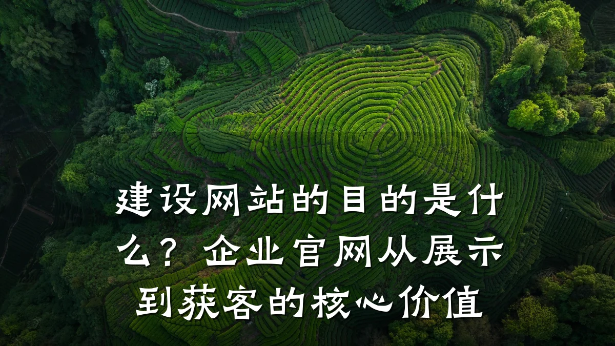建设网站的目的是什么？企业官网从展示到获客的核心价值