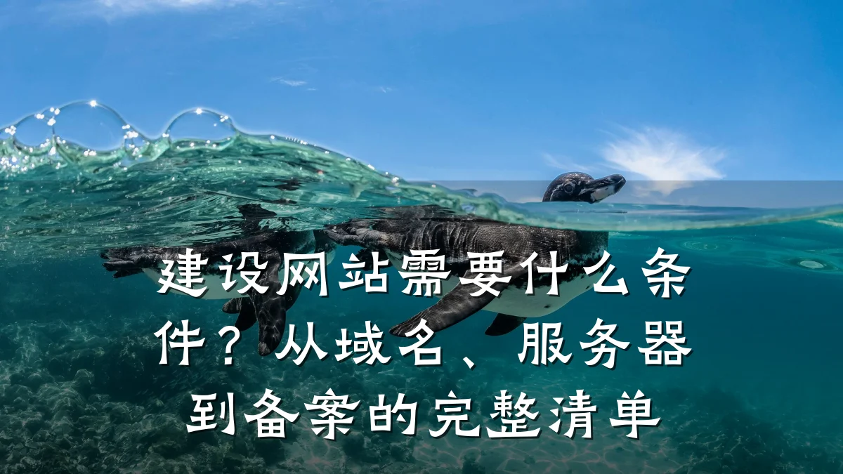 建设网站需要什么条件?从域名、服务器到备案的完整清单