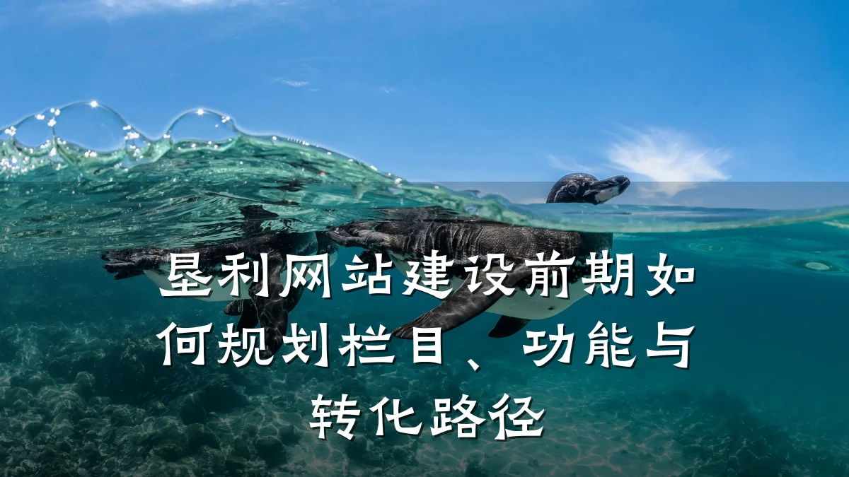 垦利网站建设前期如何规划栏目、功能与转化路径