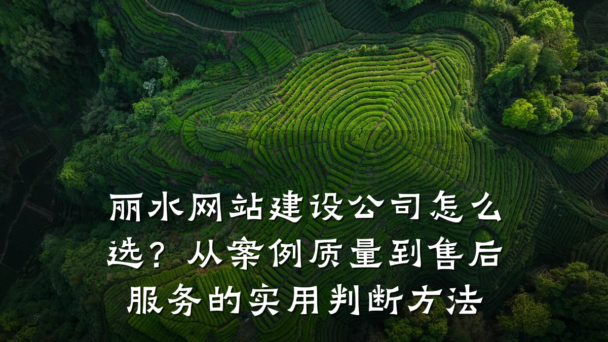 丽水网站建设公司怎么选?从案例质量到售后服务的实用判断方法
