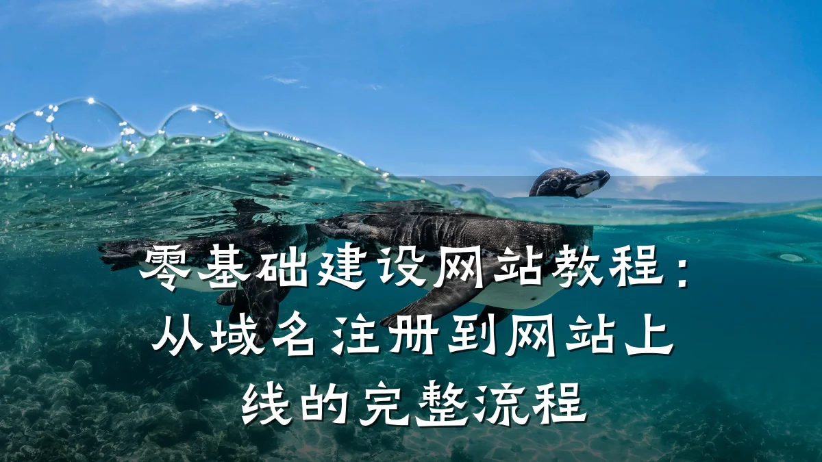 零基础建设网站教程:从域名注册到网站上线的完整流程