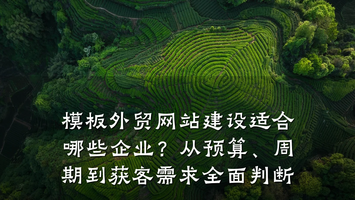 模板外贸网站建设适合哪些企业?从预算、周期到获客需求全面判断