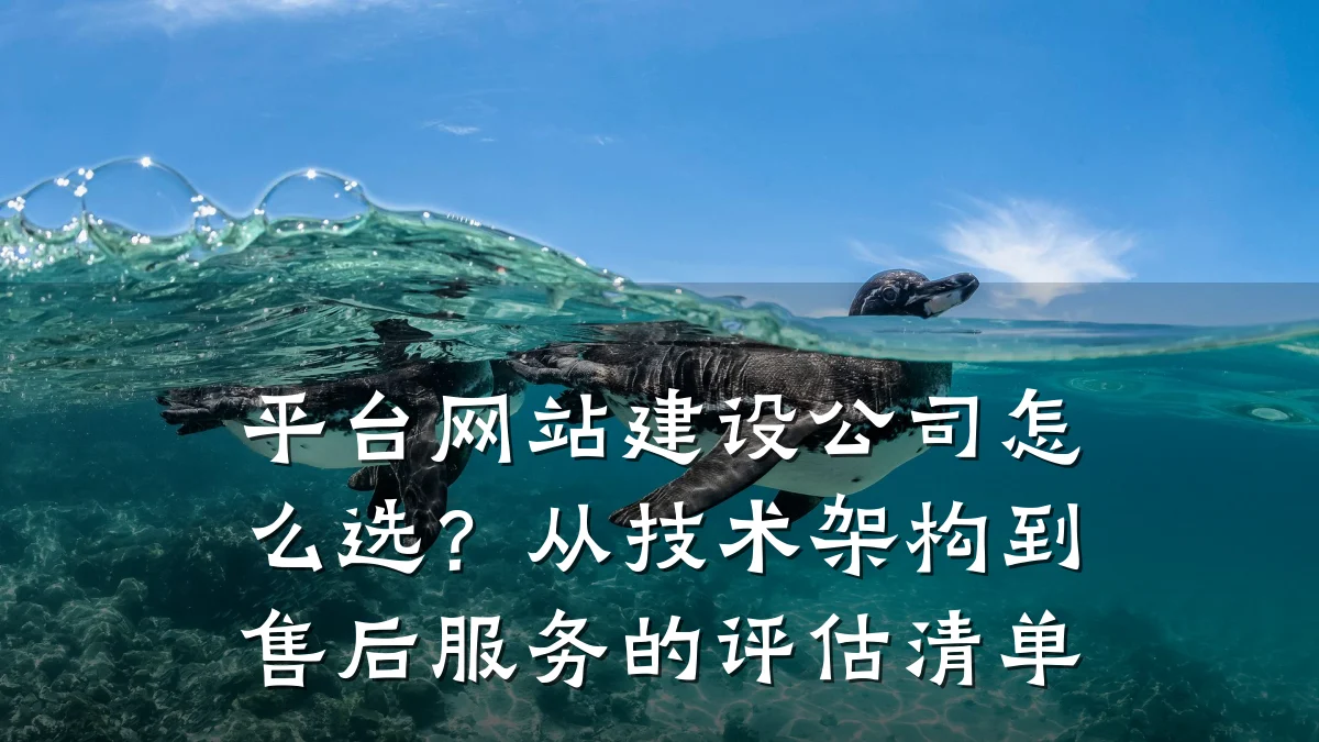 平台网站建设公司怎么选?从技术架构到售后服务的评估清单