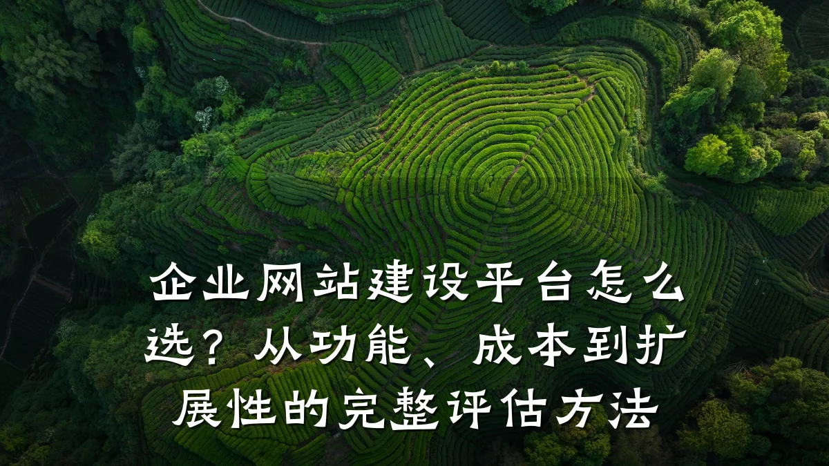 企业网站建设平台怎么选?从功能、成本到扩展性的完整评估方法