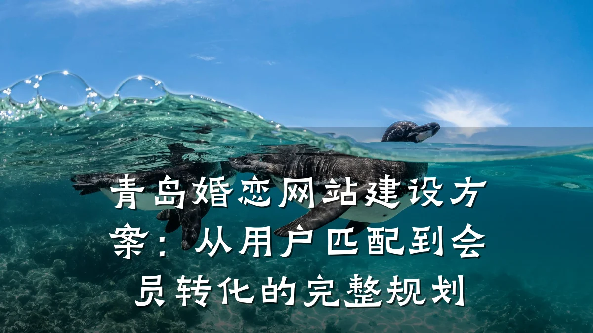 青岛婚恋网站建设方案：从用户匹配到会员转化的完整规划
