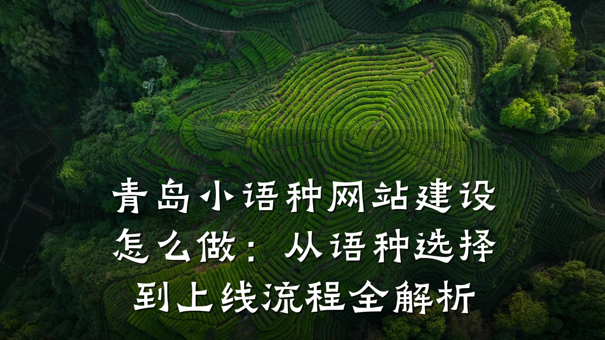 青岛小语种网站建设怎么做:从语种选择到上线流程全解析
