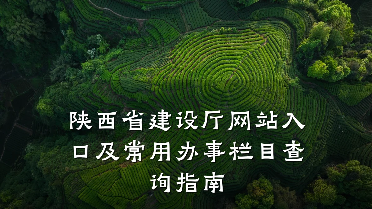 陕西省建设厅网站入口及常用办事栏目查询指南
