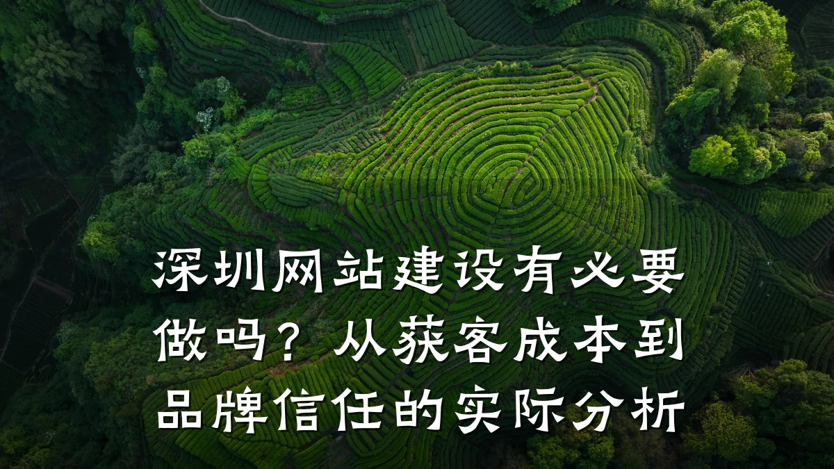 深圳网站建设有必要做吗？从获客成本到品牌信任的实际分析