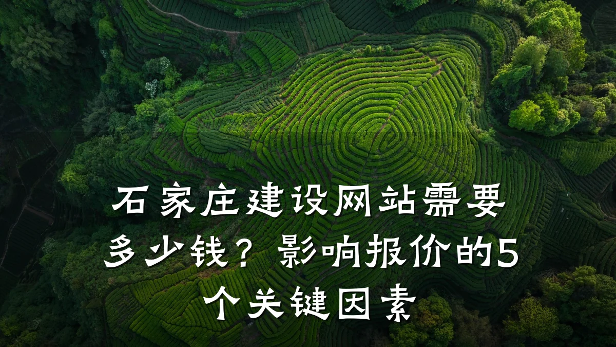 石家庄建设网站需要多少钱?影响报价的5个关键因素