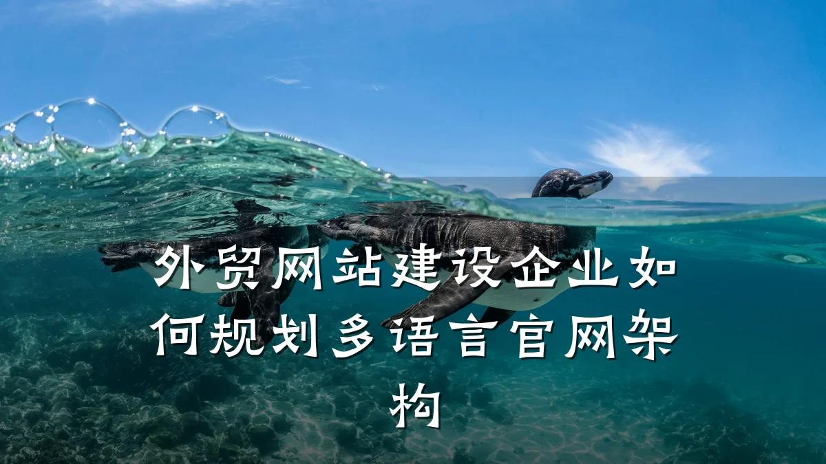 外贸网站建设企业如何规划多语言官网架构