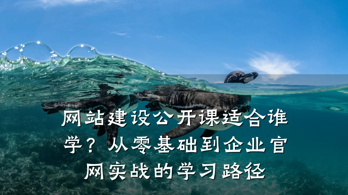 网站建设公开课适合谁学?从零基础到企业官网实战的学习路径