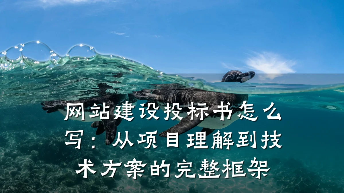网站建设投标书怎么写:从项目理解到技术方案的完整框架