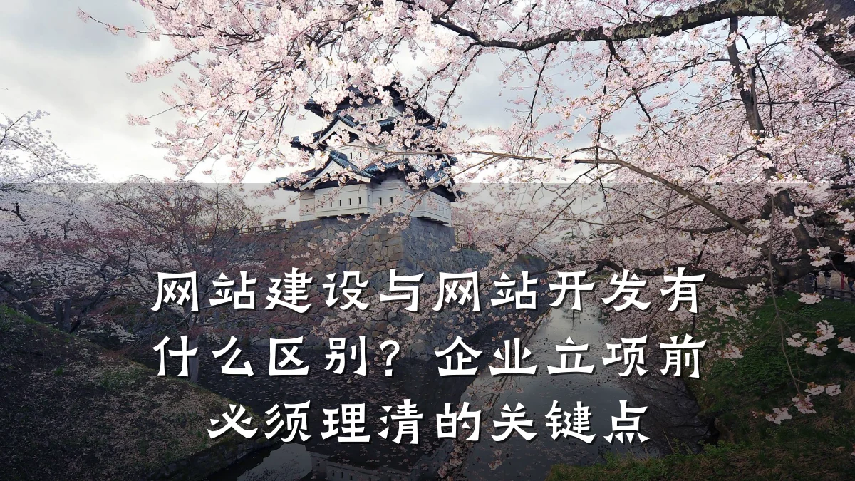 网站建设与网站开发有什么区别?企业立项前必须理清的关键点