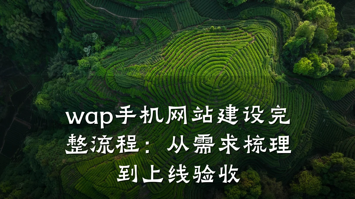wap手机网站建设完整流程：从需求梳理到上线验收