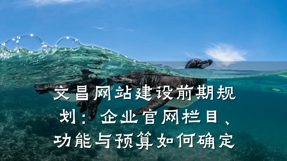 文昌网站建设前期规划:企业官网栏目、功能与预算如何确定