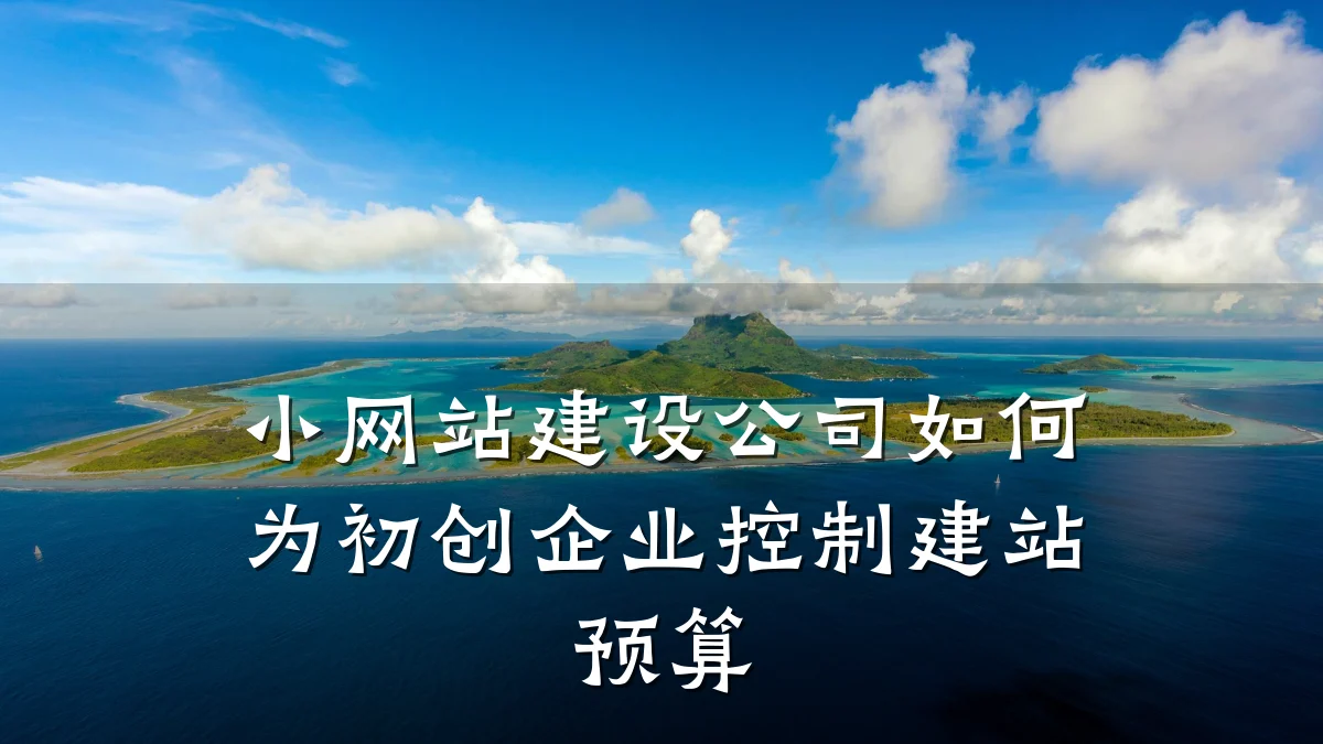 小网站建设公司如何为初创企业控制建站预算