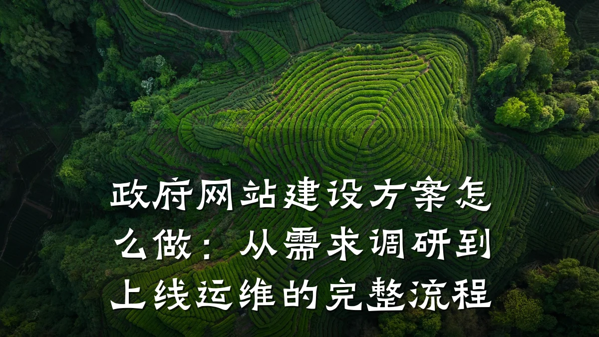 政府网站建设方案怎么做：从需求调研到上线运维的完整流程