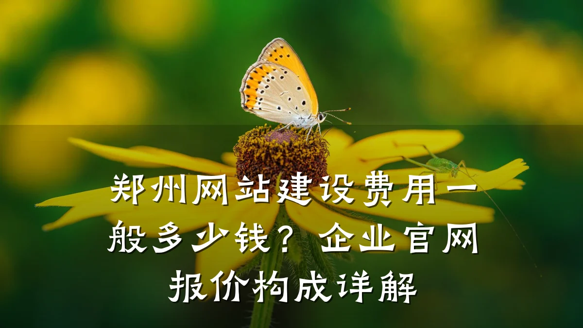 郑州网站建设费用一般多少钱?企业官网报价构成详解