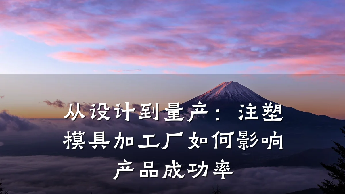 从设计到量产:注塑模具加工厂如何影响产品成功率