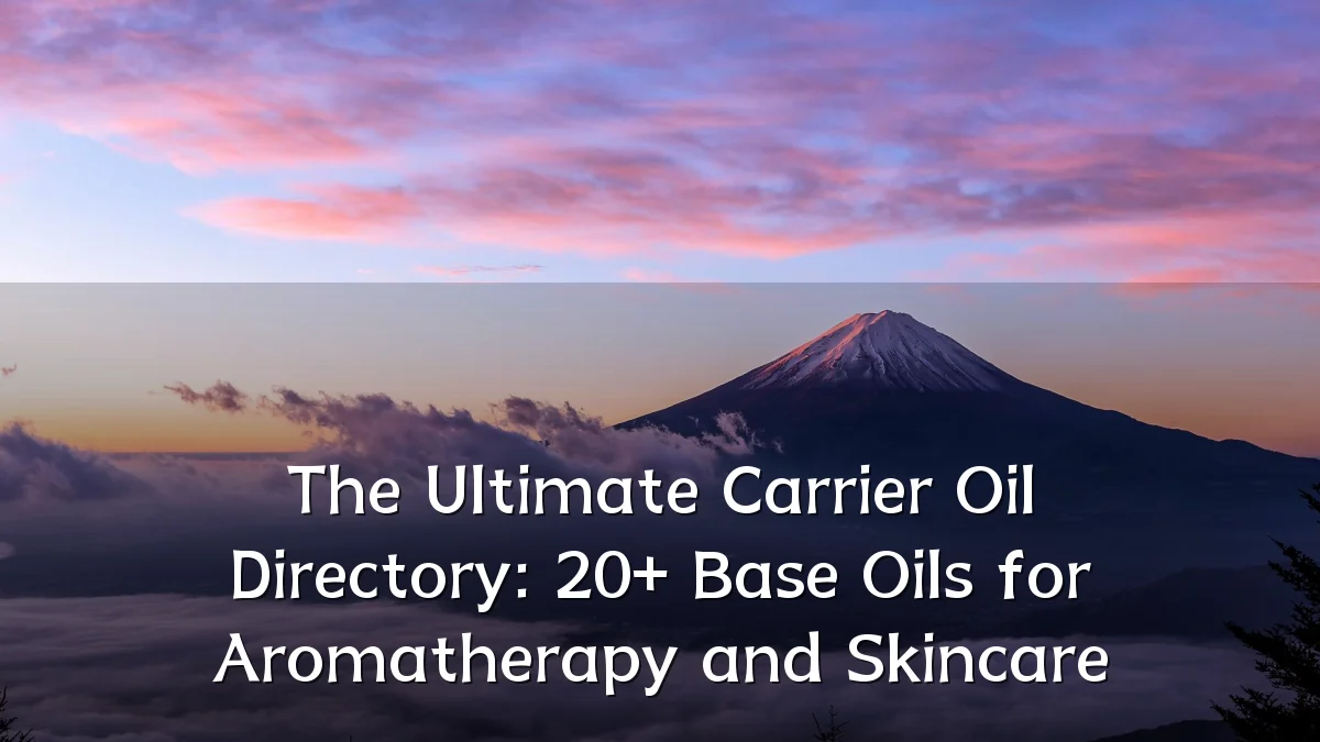 The Ultimate Carrier Oil Directory: 20+ Base Oils for Aromatherapy and Skincare